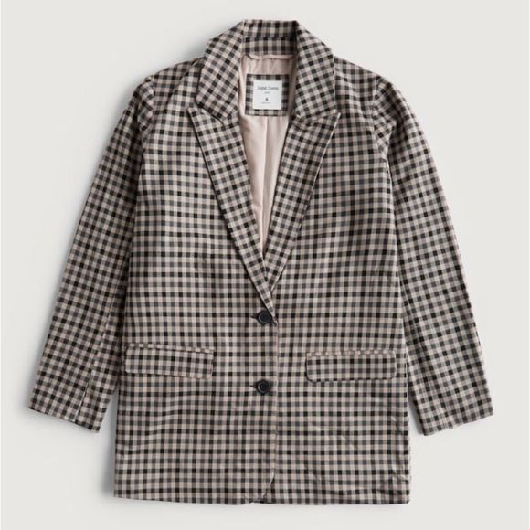 Social Tourist Jackets & Blazers - NWT - Social Tourist Unisex Oversized Topcoat Blazer (Black Plaid / XL)